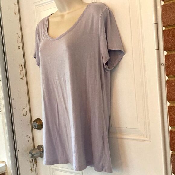 BANANA REPUBLIC Luxe Touch Icelandic Blue Crew Neck T Shirt Womens Large - Picture 4 of 11